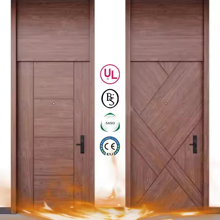 Modern Hotel Guest Room Internal Doors Commercial Fire Rated Wooden Door Entrance Doors For Hotel And Apartment