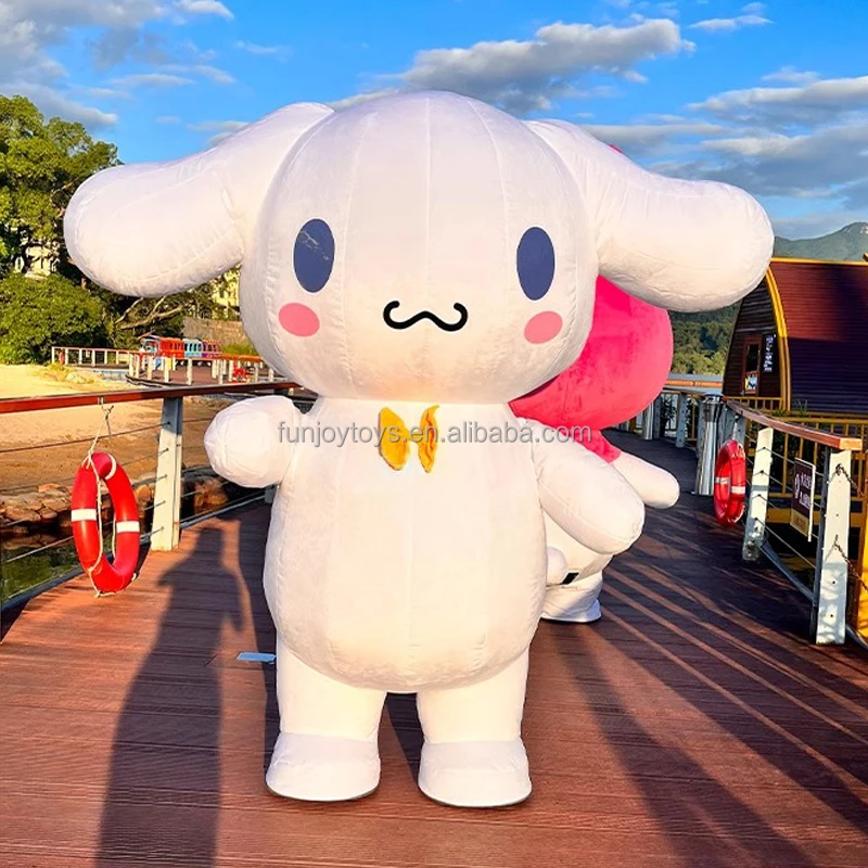 Giant Kuromi Melody Inflatable Mascot Costume Cat Inflatable Suit Cartoon Characters Anime Cosplay Dress Advertising Carnival