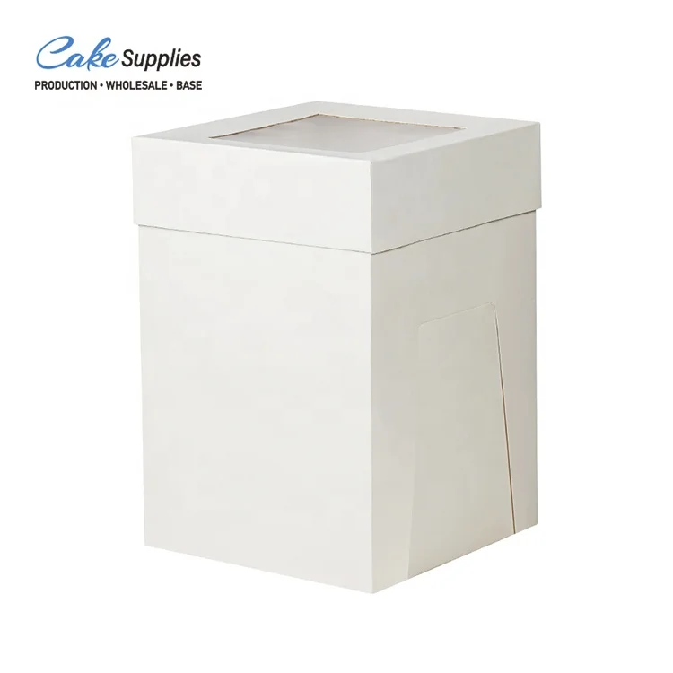 Wholesale Different Sizes Handmade With Plastic Window Cake Box 12 X 12 X 12 Packaging Cake Boxes