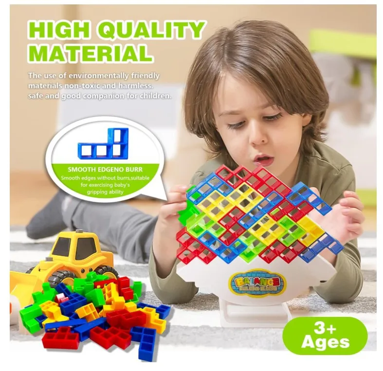 Tetras Tower game Puzzle Board Team Tower Game Balance Game Balance Stacking Building Blocks educational toys for Kids gifts