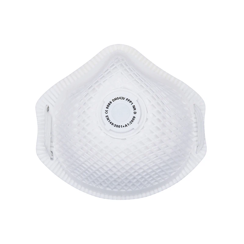 DM043V -4 White Particulate Respirator Anti Dust Work Face Mask for Construction Industry Cleaning  with Air Filter