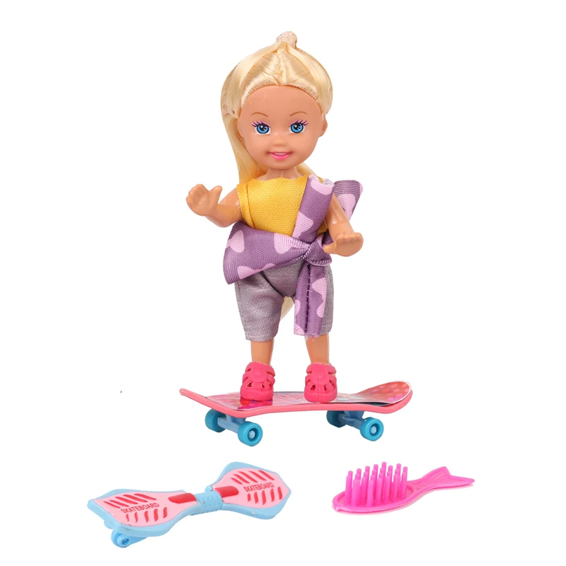 Fashion doll set 4.5inch fashion doll beautiful clothes for girls toy