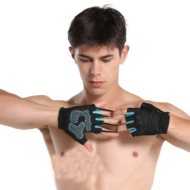 Custom Non Slip Breathable Fitness Gloves Woman Gym Half Finger Sport Gloves