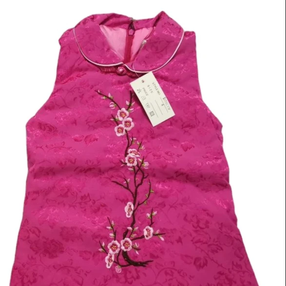 Tang suit cheongsam dress Chinese traditional fashion kids clothing wholesale