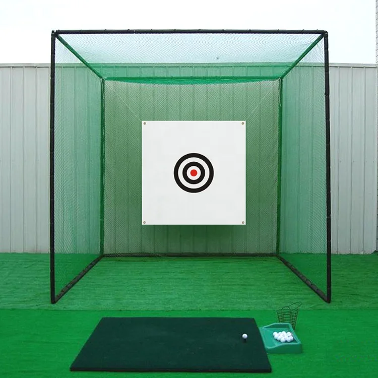 3x3x3m Golf Cage Training Aid Tool Practice Golf Net Cage Golf Hitting Cage