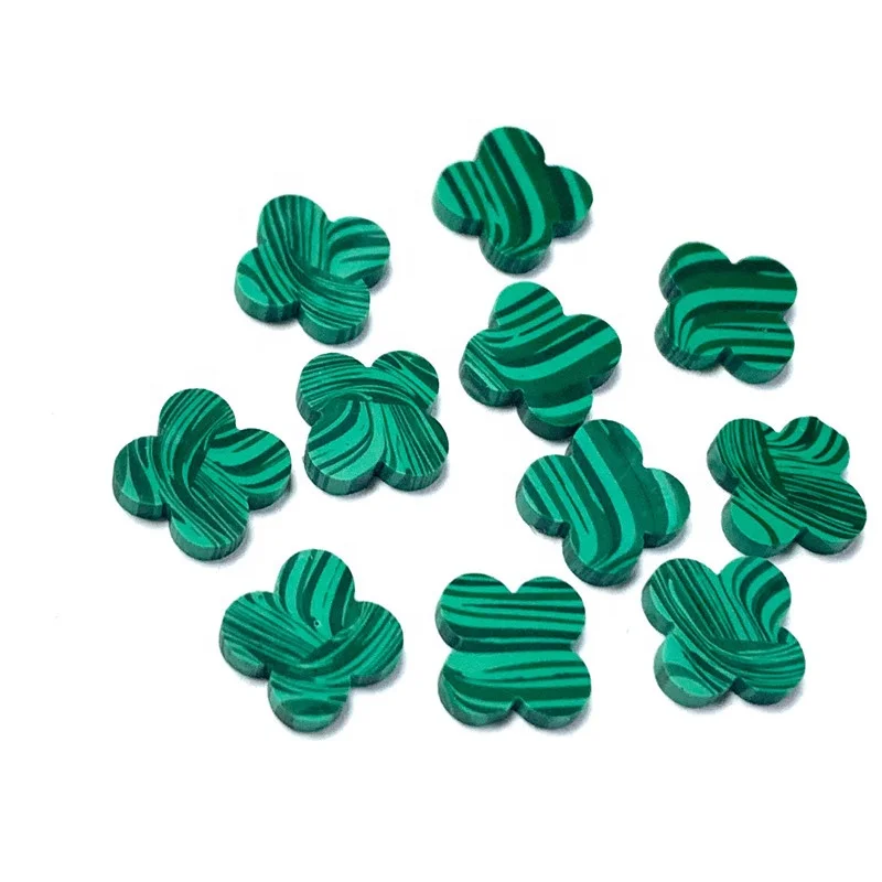 Бусины Из Натурального Малахита свободный зеленый цветок для изготовления кулонов ожерелий ювелирных изделий