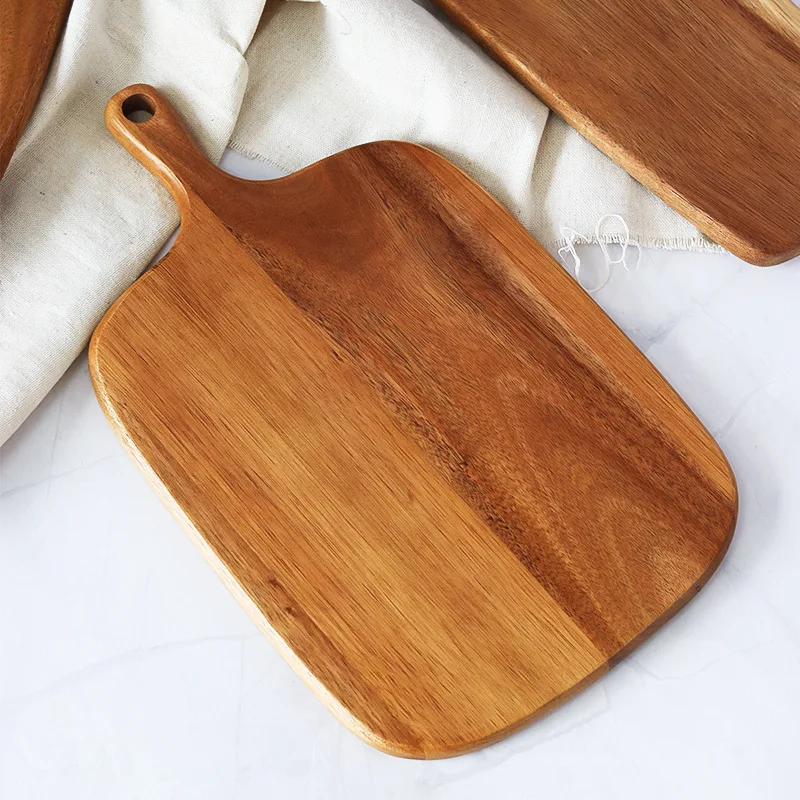Top Seller 2023 Hot Sale Eco-Friendly Bread Multi-Functional Acacia Wood Cutting Board With Handle