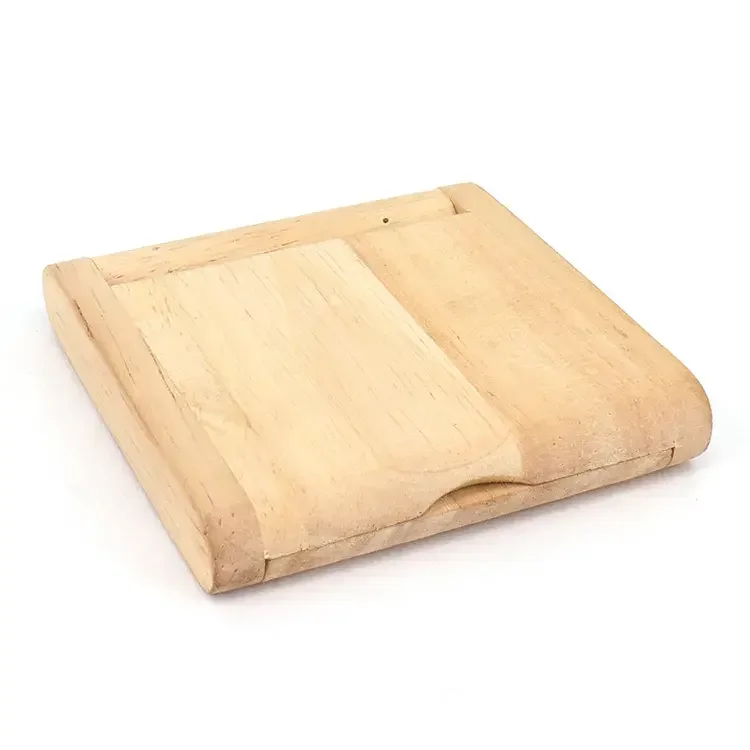 Custom Logo Unfinished Wood Hinged Lid High Quality Smooth Wood Touch Feel Makeup Small Model Wooden Craft Box