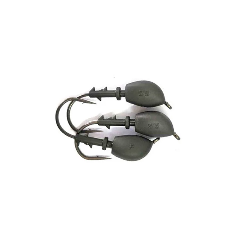Eco-Friendly Tungsten Wacky Jig Head Hook Silicone Skirt Lure Non-toxic & Lead-Free Fishing Tackle for Bass Walleye Trout