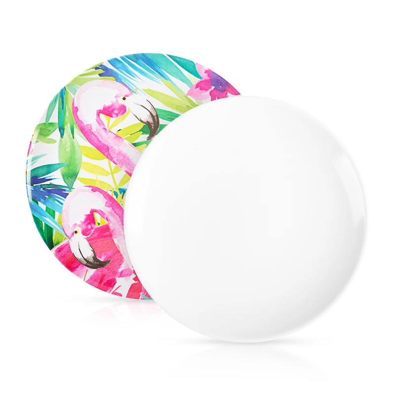 Melamine Dinner Plates 6Pcs 14.96 Inch Dinnerware Dishes Set for Indoor and Outdoor Use Break-Resistant White