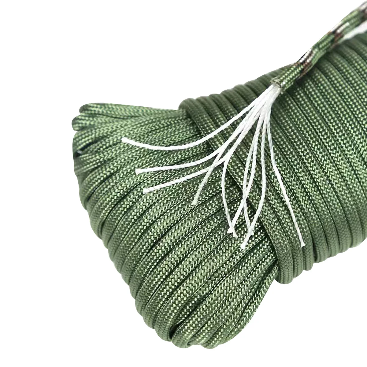 Polyester Nylon Para chute Cord 100 feet 7 Strands 4mm Braided Tent Rope 550 Para cord Rope