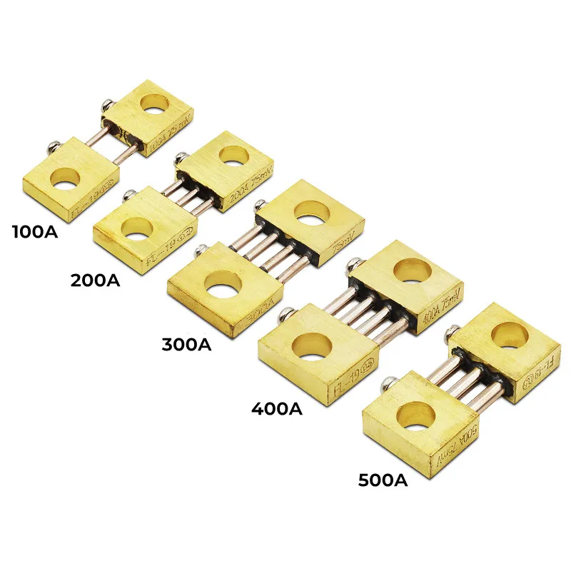 FL-19B Shunt 100A 200A 300A 400A 500A 75mV Welding Machine Brass Resistor DC Shunts for Current Analogue Panel Meter