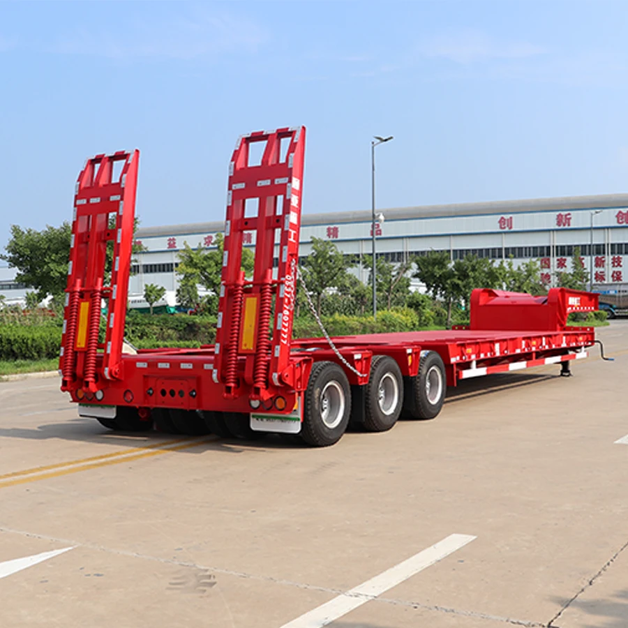 3 4 Axle 50-160 Ton Gooseneck Semi Truck Trailer Lowbed Semi Trailer Lowboy Trailer For Sale