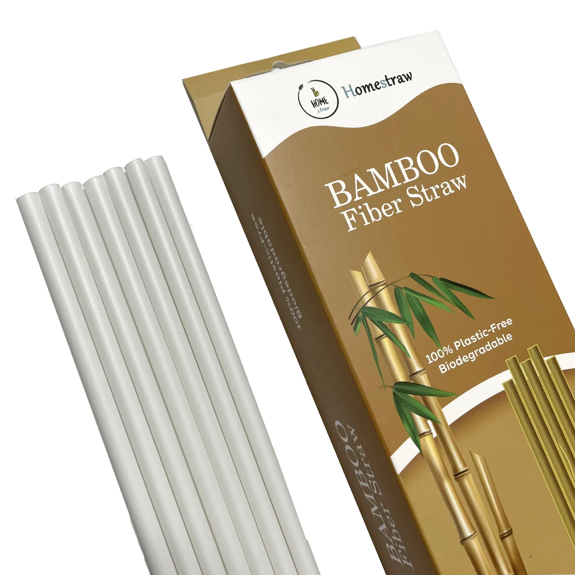 Natural Bamboo Fiber Straw 100% degradable Disposable tableware bagasse corn starch PLA