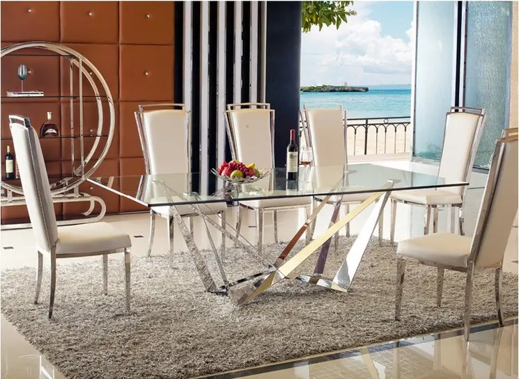
Denver 120cm Glass Dining Table with Calgary Chairs 