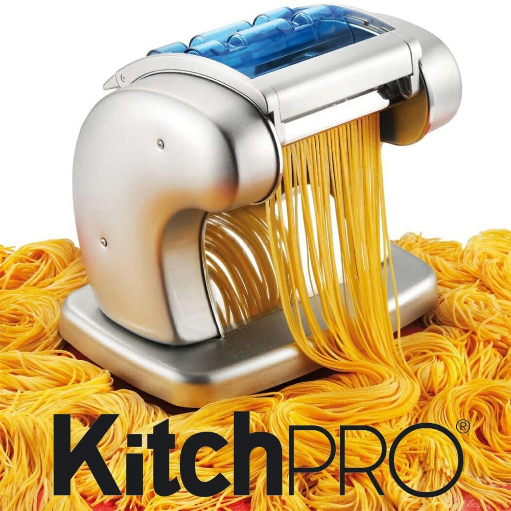 Electric Pasta Maker- Pasta Presto Non-stick Machine w 2 Cutters and 6 Thickness Settings