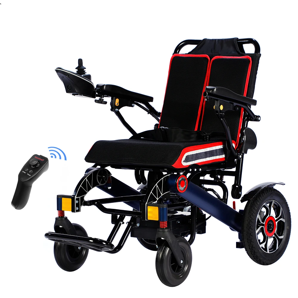 electromagnetic brake brushless motor motor lightweight foldable Electric power wheelchair