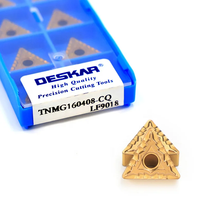 DESKAR TNMG160404-CQ TNMG160408-CQ LF9018 TNMG 160408 CNC Lathe Carbide Inserts Turning Tools Machining Cut Sharp Blade