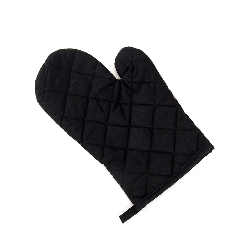 Wholesale custom plain baking oven gloves quilted cotton lining oven mitt for kitchen