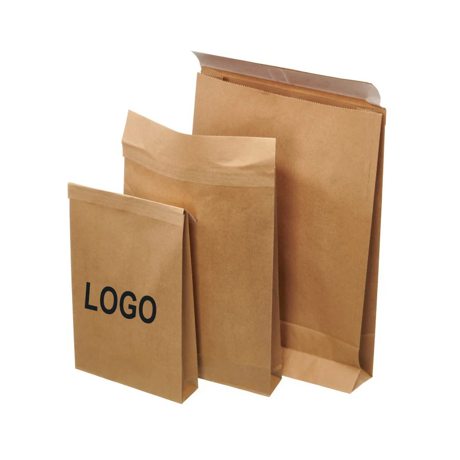 100% Recyclable Environmental Friendly Custom Logo Printed Kraft Paper Mailer Shipping Mialing Packaging Envelope Bags