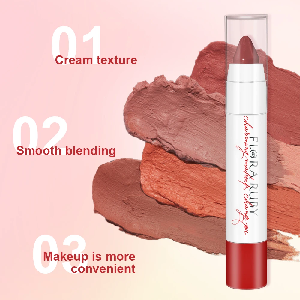 Custom private label brands soft matte blush pen lightweight korean jelly cream blusher sticks for cheeks beauty makeup