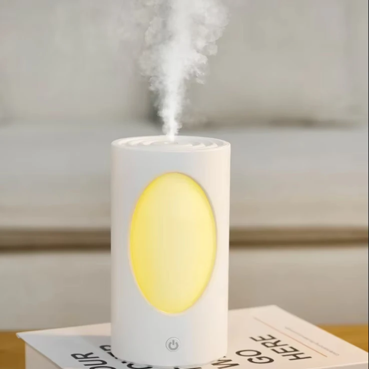 Aromatherapy Cool Mist Humidifier Battery Wireless Tree Hole Creative Humidifier Night Light Bedroom Essential Oil Diffuser