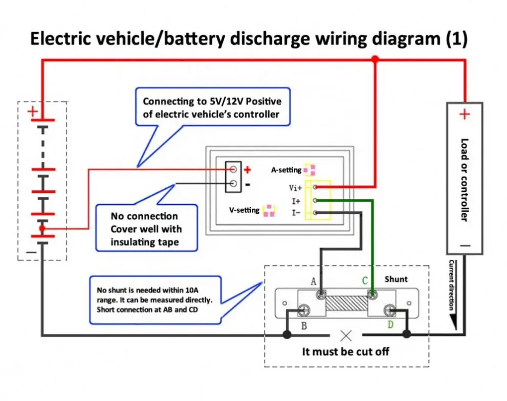 0.28 inch 3 digits DC 0-300V 10A Voltmeter Ammeter Red Blue Volt Amp Meter Gauge Dual Digital LED Display for car motorcycle