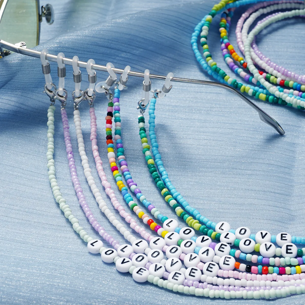 Colorful Beads Glasses Chain Anti-slip Reading Chain Sunglasses Chain