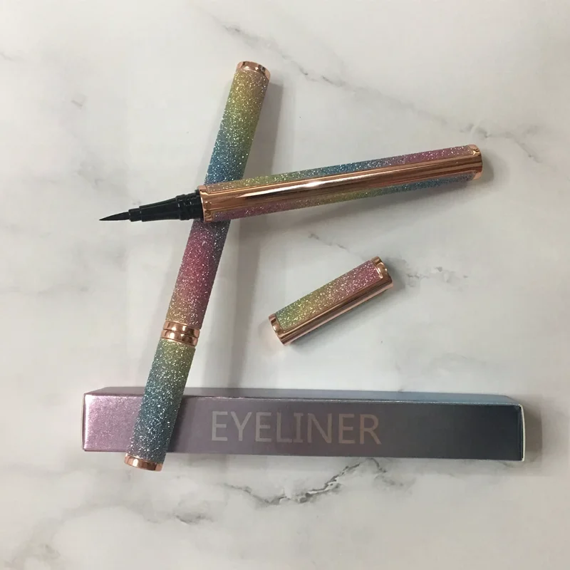 Low MOQ liquid eyeliner private label waterproof eyeliner pen dry fast custom your brand black liquid eyeliner