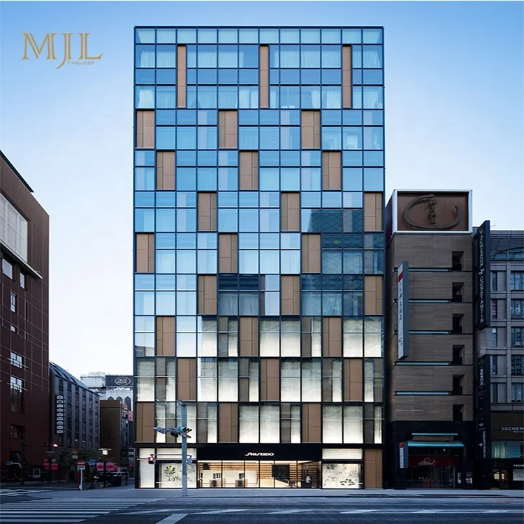 Verified Double Glazing Frameless Aluminum Glass Curtain Wall Price Facade Panels Exterior Curtain Wall