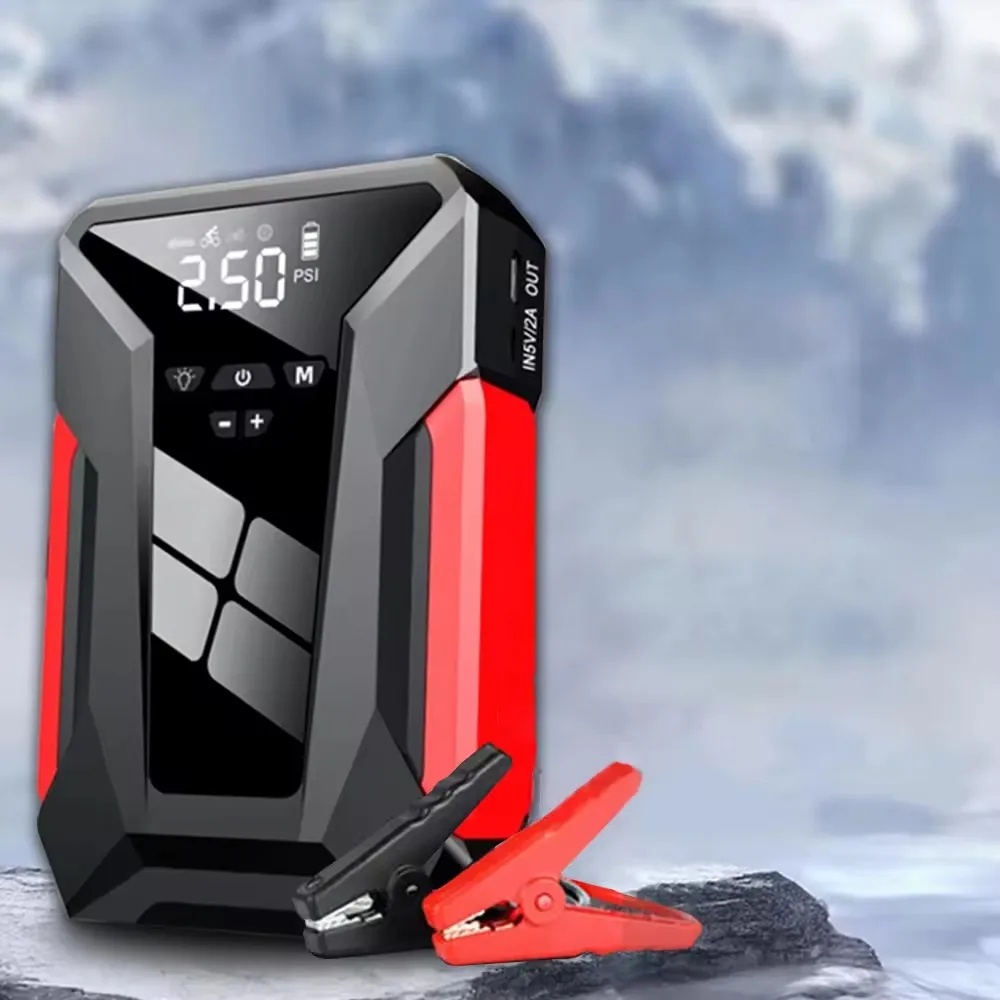 2 in 1 Jump Starter &Tire Inflator 12v 10000mAh High Power Car Jump Starter 1000A Car Emergency Tools