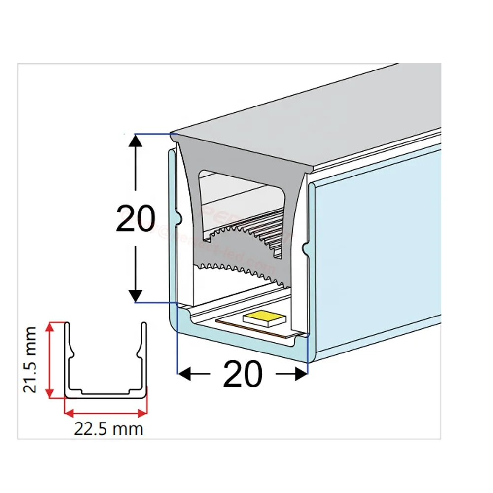 New design neon flex light top view 20*20mm with neon led tube for make neon sign