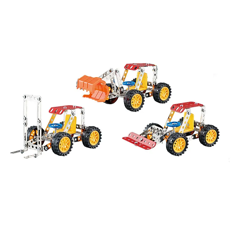 STEM Mechanical Handmade DIY Assembly Model Toys Engineering Alloy Car 3D Metal Puzzles For Kids Gift