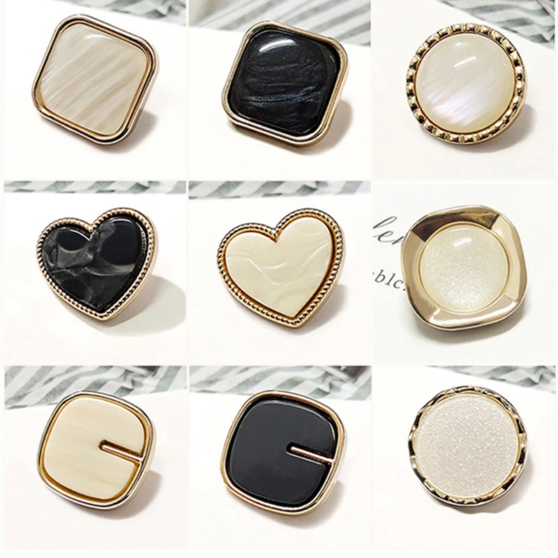 Classical Vintage Luxury Sewing Plastic Coat Custom Brand Buttons Pearl Shank Button For Coat