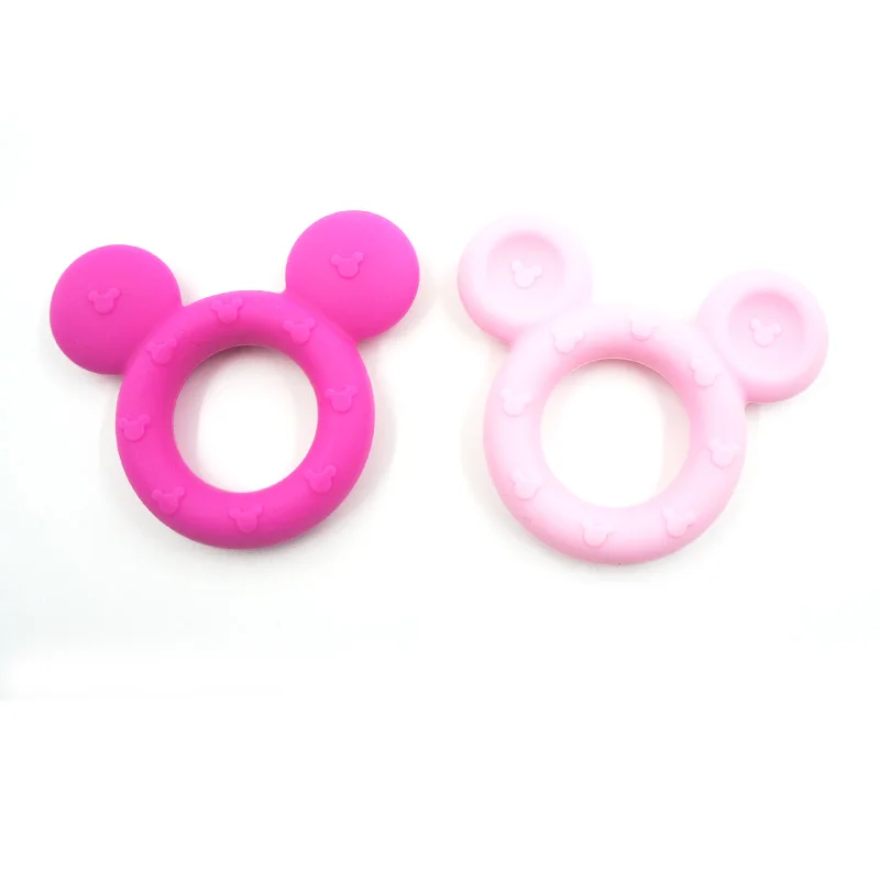 New Custom Baby Toys Animals Cartoon Teether Pendant BPA Free Silicone Teether