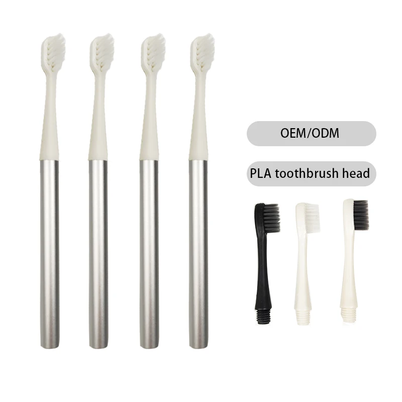 Free Samples Sustainable Toothbrush Meal Brush Holder Children Adult Family Biodegradable PLA Teeth Brush Head for Home Travel