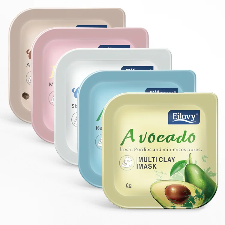 FACTORY Customize Private Label Multi Clay Mask Pods Turmeric Vitamin C Green Tea Clay Mask Bentonite Kaolin Clay Facial Mask