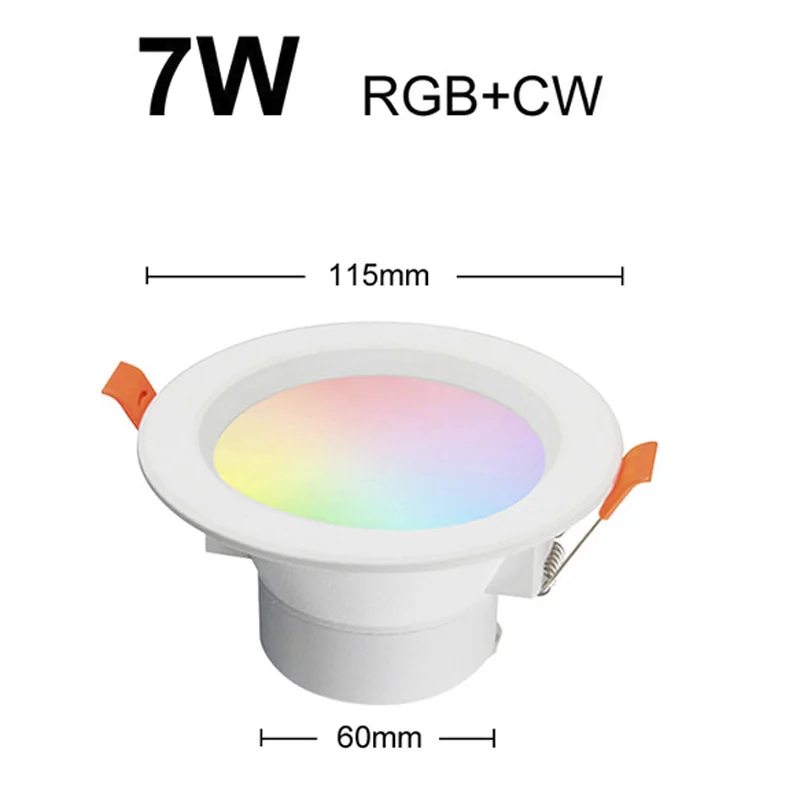LEDEAST WB06 7W 9W 16million color RGB 2.4Ghz Tuya Smart Life APP Control Voice Control LED Downlight With Timer Function