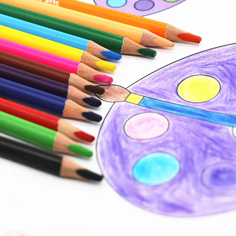 kids Colorpencil  Colour Pencil set case shcool pencil  4.0mm HIGH QUALITY Lead  Iron Metal Box  Packing