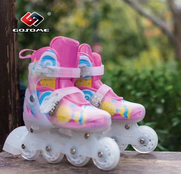gosome inline skates for kids flashing transparent plastic skates roller skates for kids