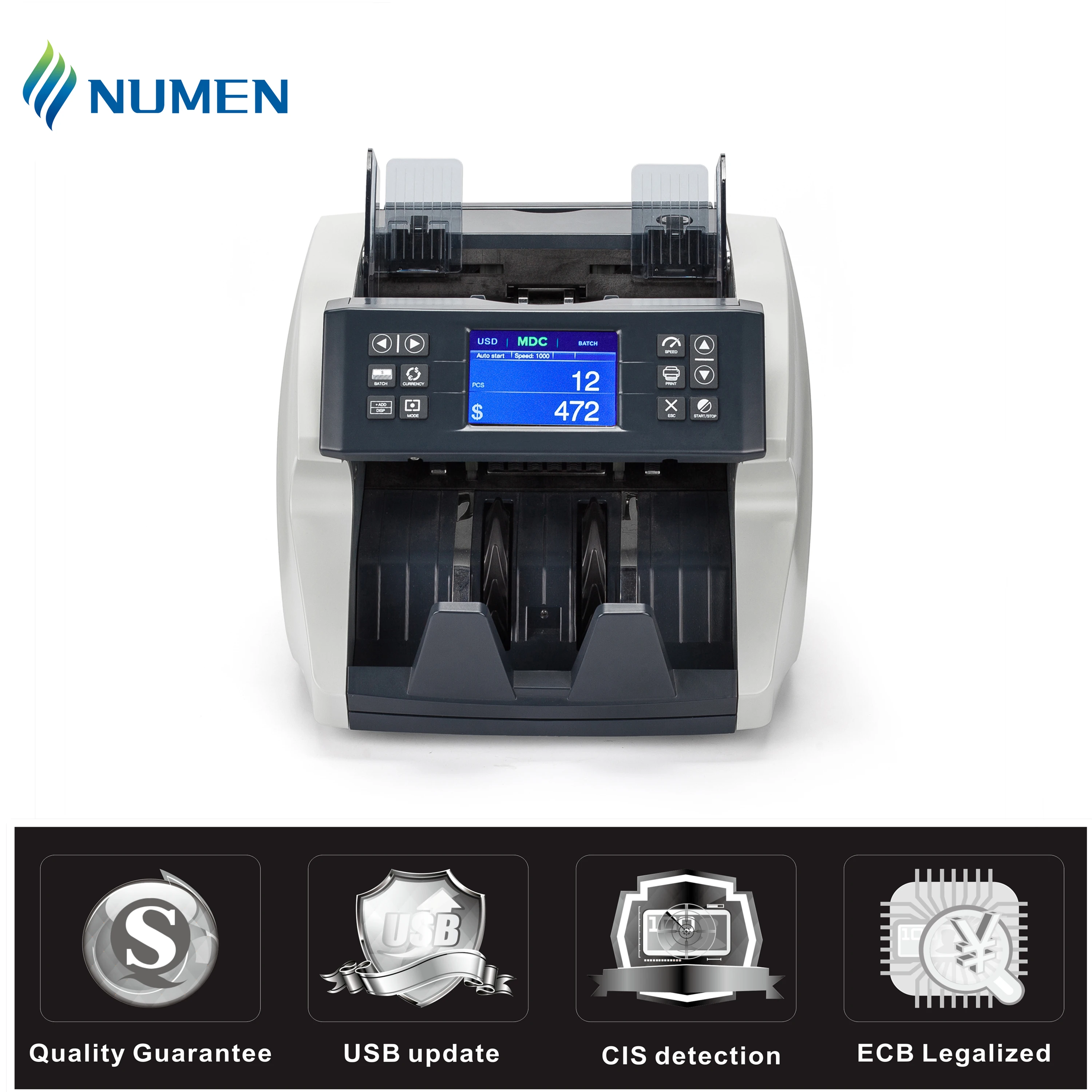 NUMEN SH-07C High Efficiency Mix Value Note Counter Currency Sorter with Mg Banknote Detector