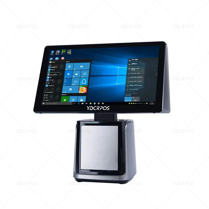 QR Code Scanning High Resolution Desktop Touchscreen All In One 80mm Thermal Printer Pos System With Barcode Scanner