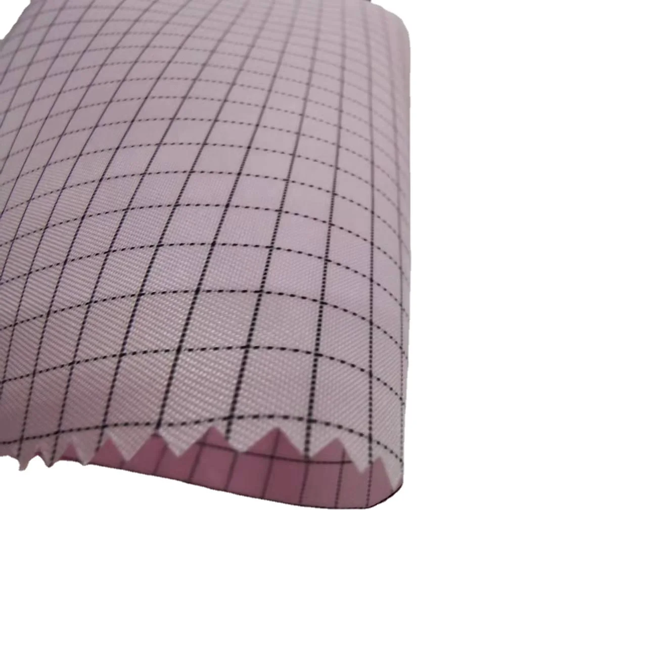 100% Polyester Fabric 5 mm grid Anti-static Plaid Fabric Chemical Resistance Filaments