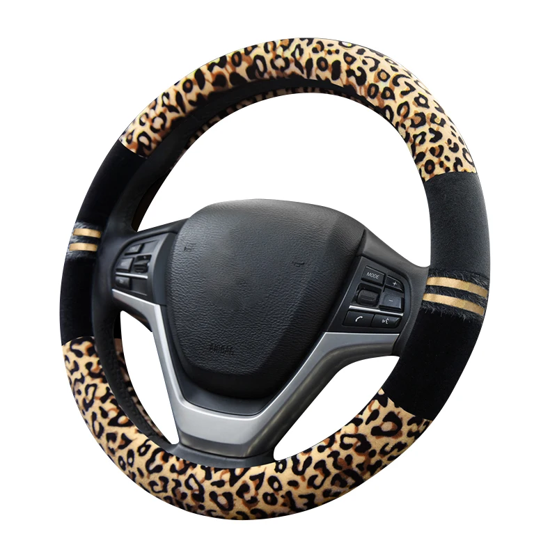 
Low MOQ Rubber Inner Ring Material Short Fur Plush Steering Wheel Cover 