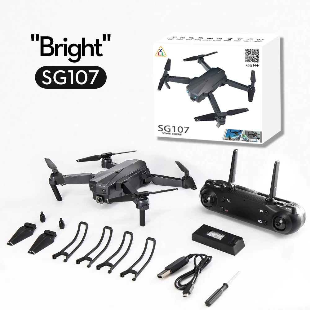 BRIGHT SG107   Drones with 4k  Optiacl  Flow dual camera and  long range  HD aerial folding aircraft