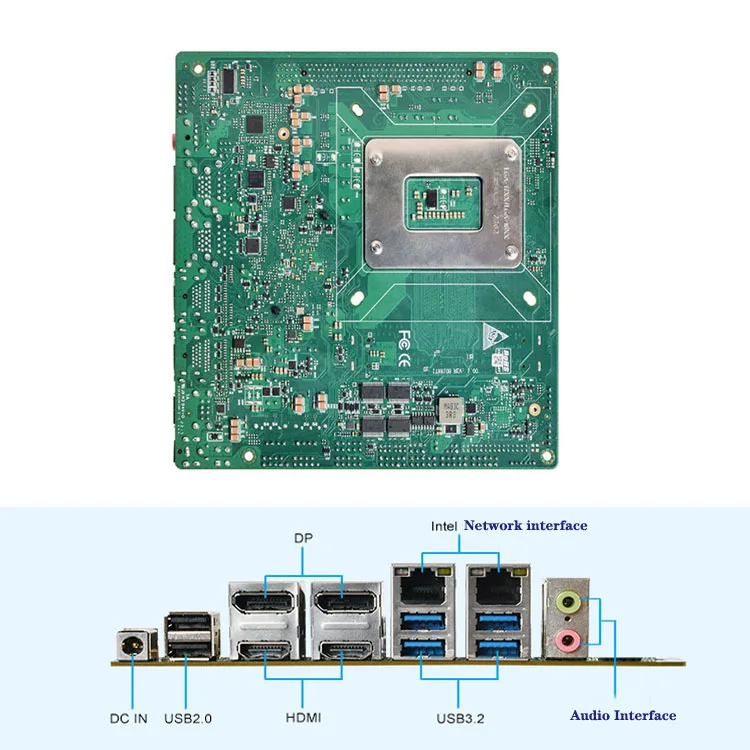 Mini ITX Industrial Mainboard Core 12/13th generation H610 Q670 dual network LVDS for Industrial Automation Digital Signage etc