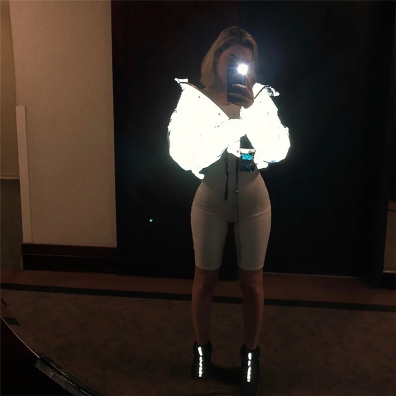 New fashion winter clothes for women  reflective  jacket winter jacket bubble coats