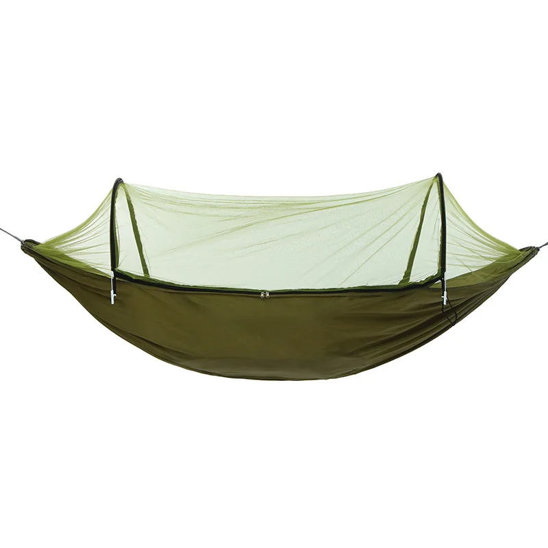 Quick opening mosquito net hammock single or double person parachute cloth, outdoor camping mosquito prevention