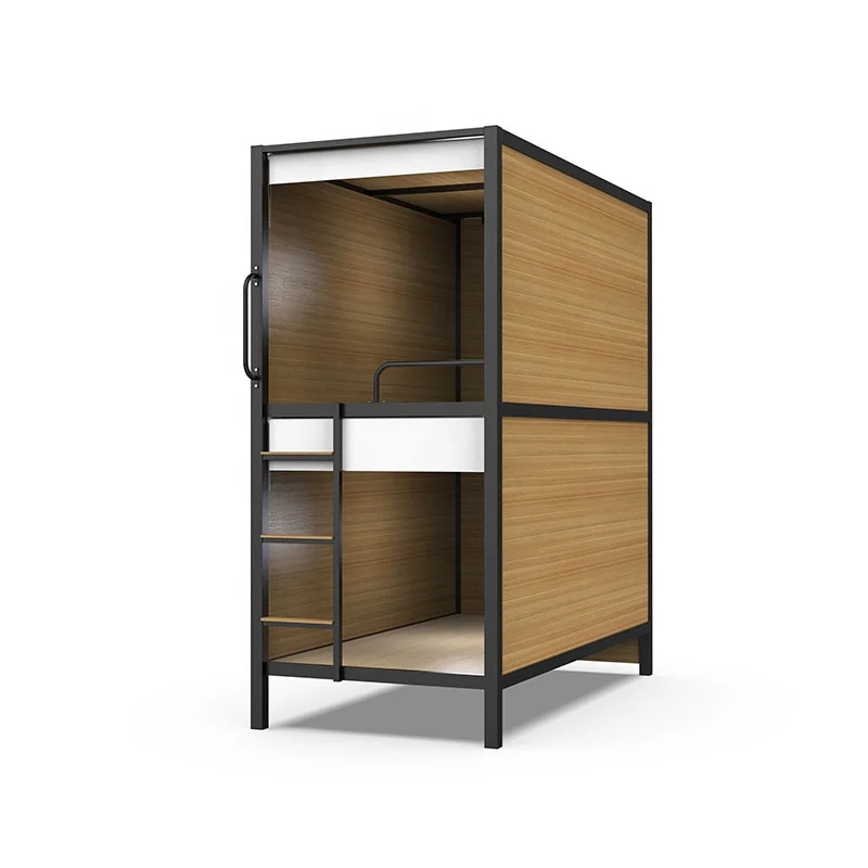Lodge hotel bunk bed sleeping box pods bedroom furniture sets capsule bunk bed for hotel and hostel