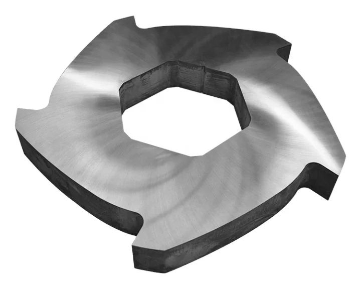 Double shaft shredder blade for cutting hard plastic